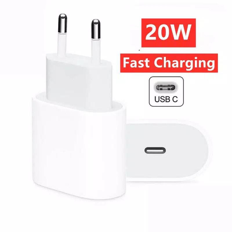 Adaptor Adapter IOS 20W Fast Charging USB-C Power Adapter ORIGINAL Charger IOS 8 Plus X XR XS Max 11 Pro Max 12 Pro Max OEM / kepala charger / batok