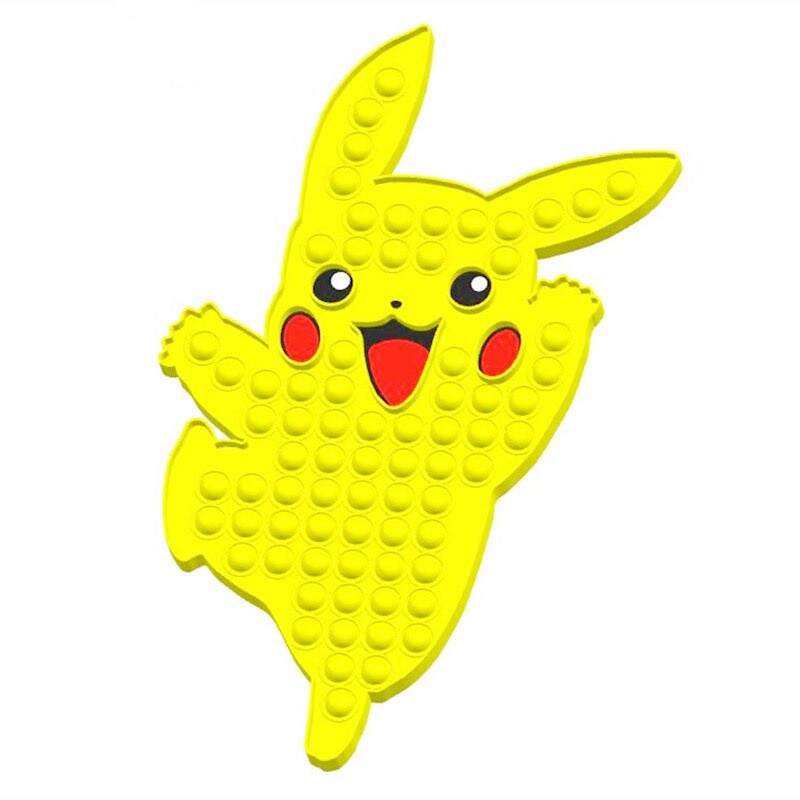 Mainan Pokemon Push Pop It Fidget Toys Stress Lega Gelembung Pikachu