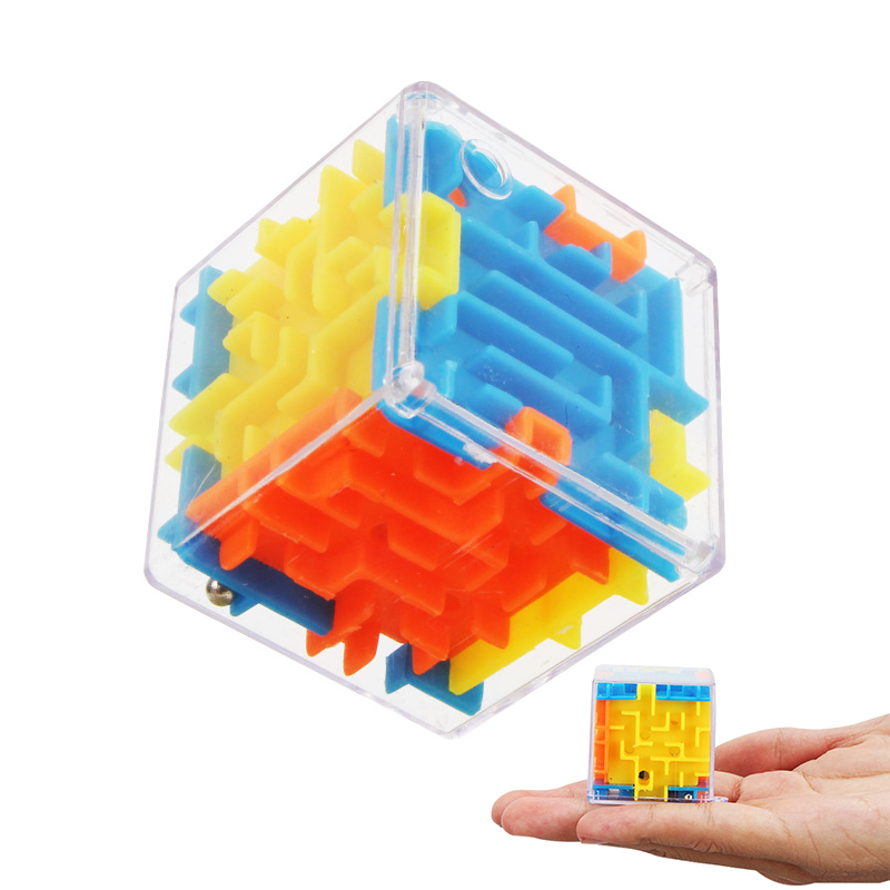 Mainan Kubus Rubik 3d Dengan Bola Berputar Untuk Edukasi Anak