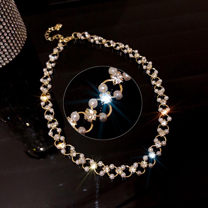 Kalung Mutiara Berlian Imitasi Gaya Korea Untuk Wanita