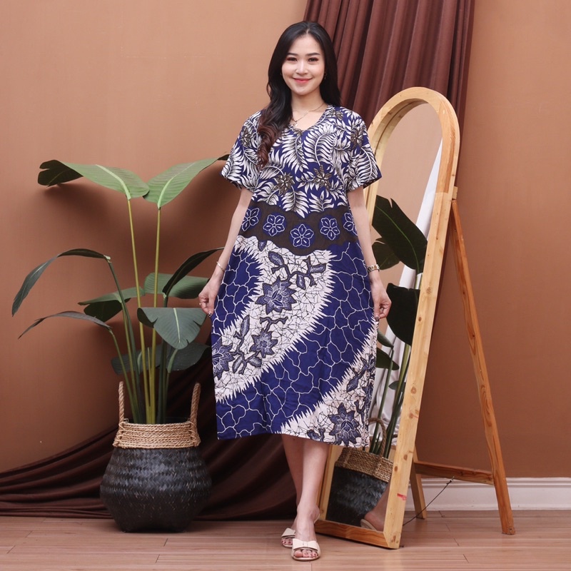 (BISA COD)Daster Batik Murah daster 100 dapat 3 Daster Santai Wanita Baju Santai daster Adem dan lembut murah daster terbaru 2022 daster bumil dan Busui daster jumbo Ld 130 daster mewah daster Mak Mak murah daster mamah muda daster bahan melar pakaian ibu