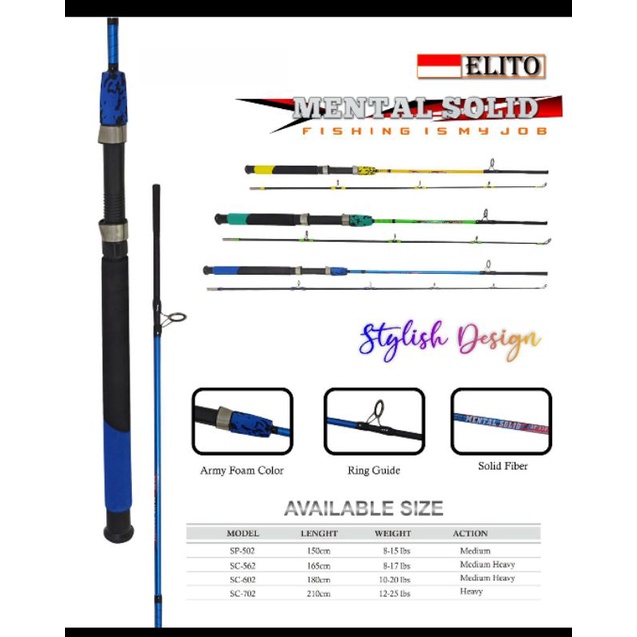 joran fiber elito mental solid 150 165 180 fiber solid