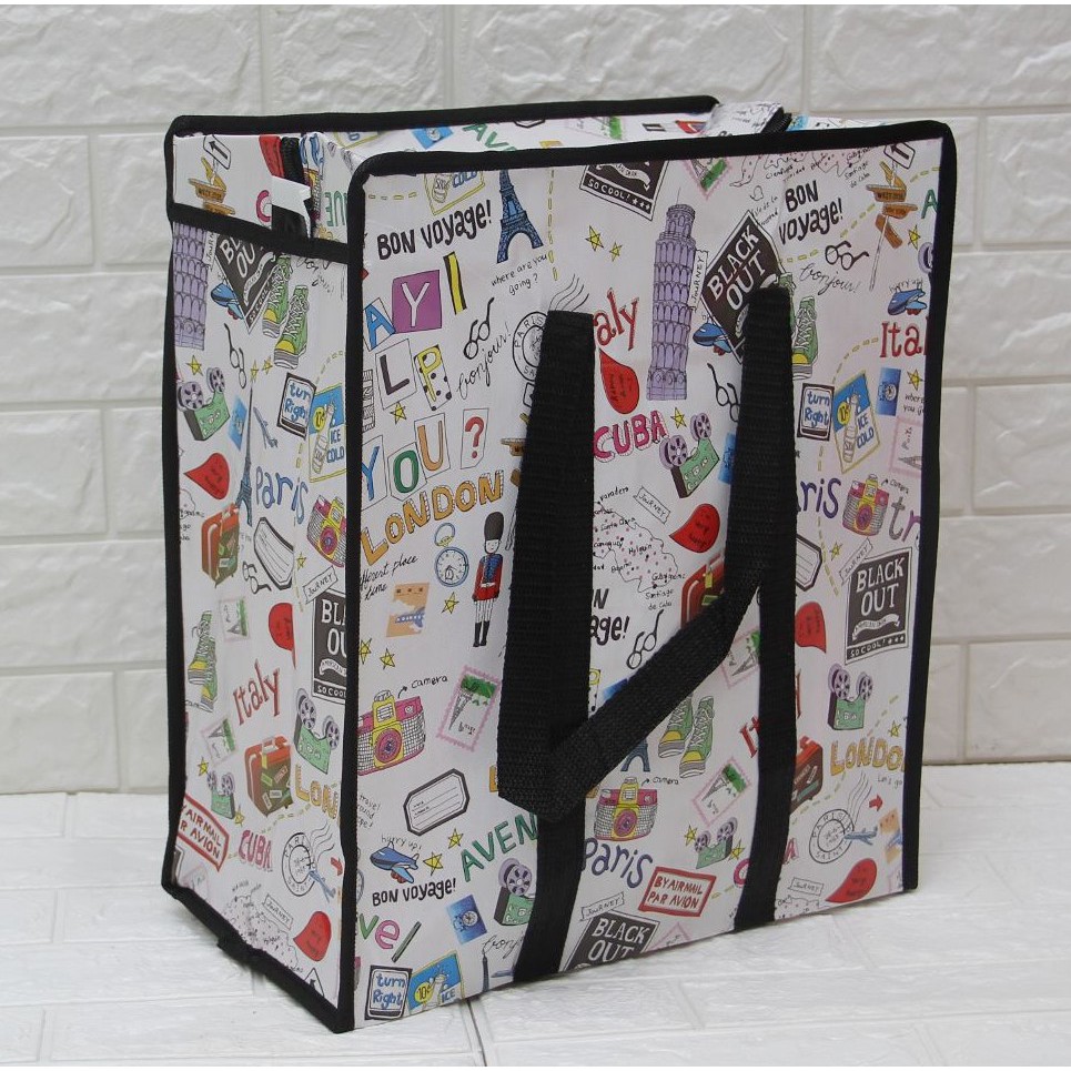 TAS BELANJA TAS LAUNDRY TAS KARUNG UKURAN 50X45X19 CM RANDOM MOTIF DAN WARNA