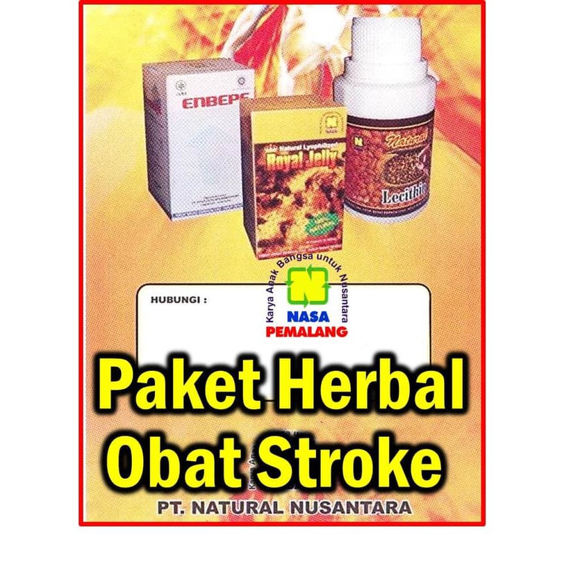 PAKET HERBAL OBAT PENYAKIT STROKE LECITHIN ENBEPE NATURAL ROYAL JELLY