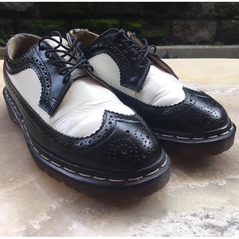 Popstoreindo - Dr Martens 3989 Brogues Black and White Original