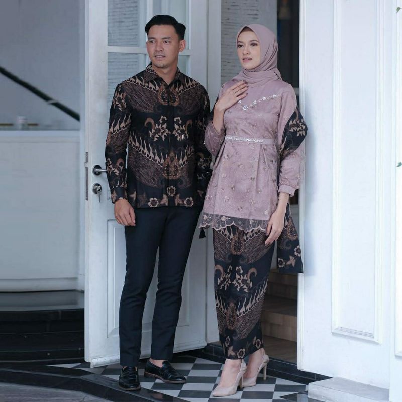 Set kebaya brokat modern batik wisuda couple batik kondangan lamaran terbaru tania