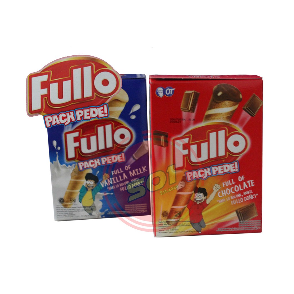 

Wafer Roll Fullo Rasa Susu Vanila / Rasa Cokelat Pack 24 pcs