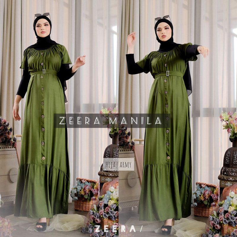 Daster arab ZEERA MANILA Dress Rayon Busui lengan pendek