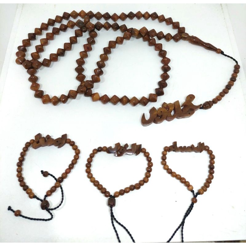 Tasbih Kayu Kaukah + Ukir Nama