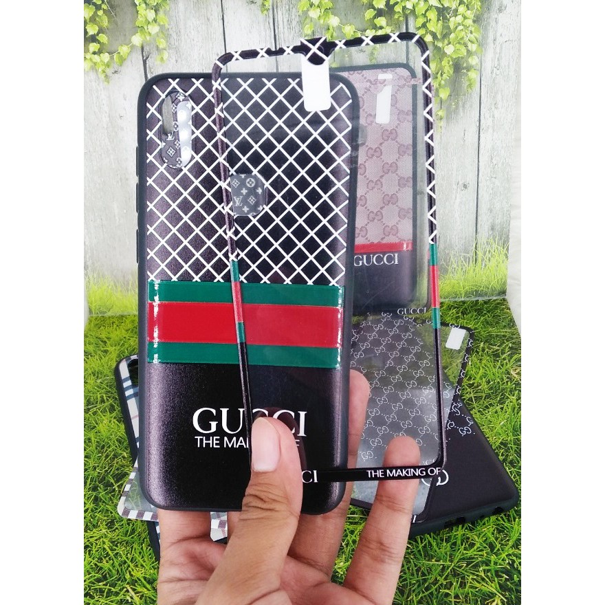 360 Case LV &amp; Gu*cci + Tempered for Xiaomi Redmi 6A Redmi 5A Redmi Note5pro Vivo V11 Samsung J2Prime A7 2018 J4+ J6+ M10 M20 Oppo A37/Neo9 Vivo Y91 Y93 Y95 #case #casehp #casemurah