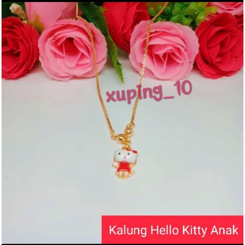 Kalung hello kitty anak perempuan perhiasan xuping