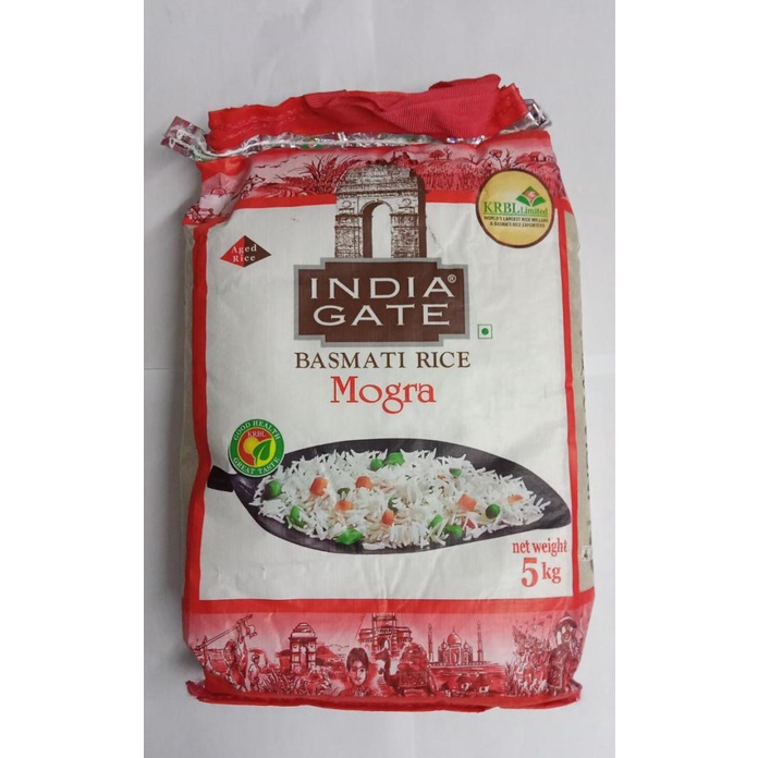

INDIA GATE BASMATI MOGRA 5 KG ( PACKING WARNA MERAH )