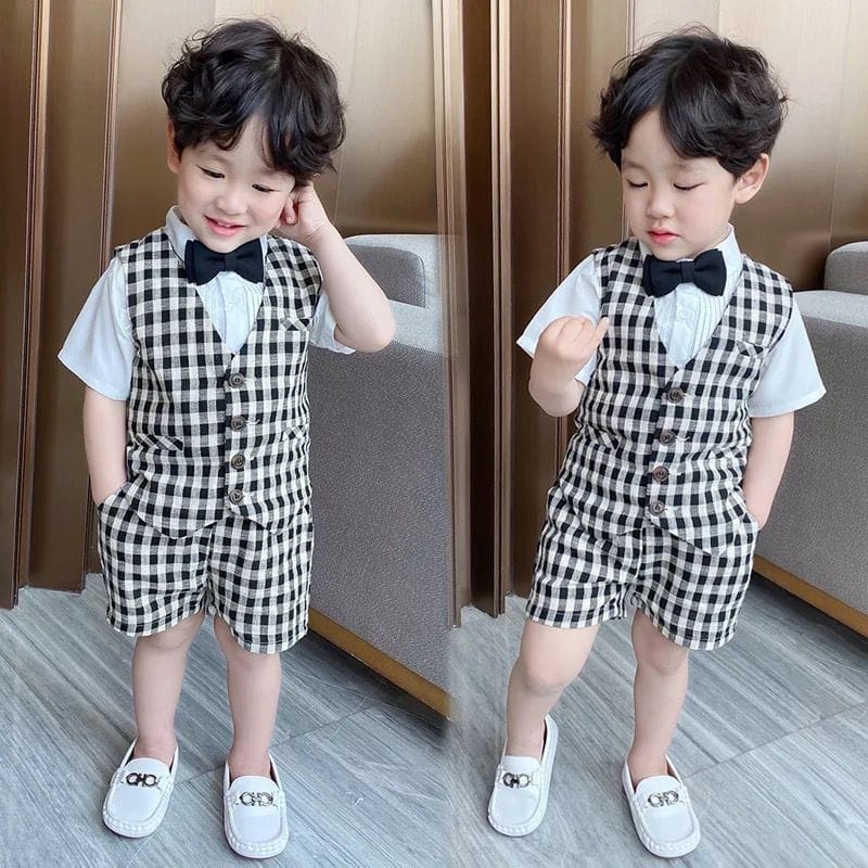 KD ST CACA KS baju anak laki-laki Setelan baju anak umur 4 5 6 7 tahun pesta anak cowok lucu Lebaran