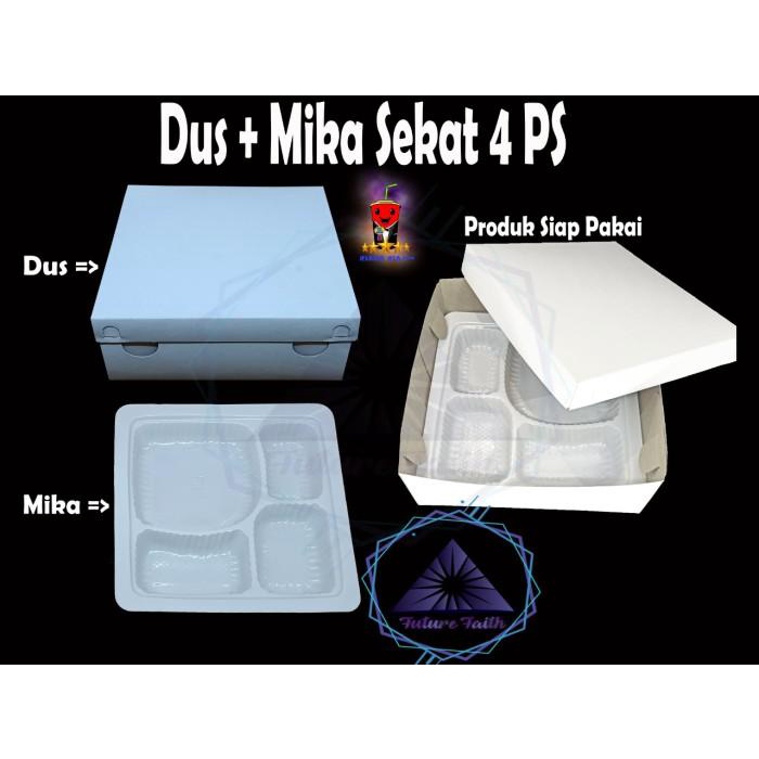 

DUS CATERING UK 18 X 18 PLUS MIKA DALAMAN SEKAT 4 @50 PCS SET BOX NASI