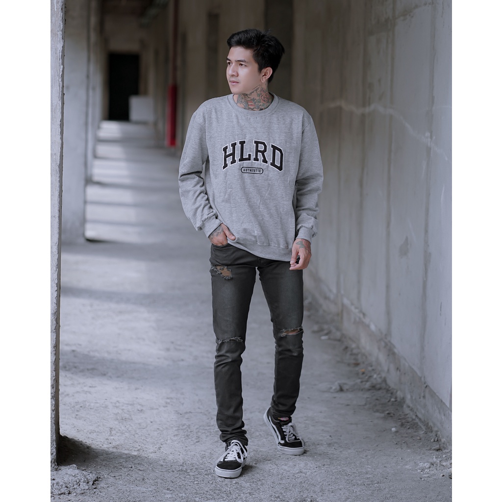 AUTHENTIC HOLYRIDER SWEATER GREY // Sweatshirt Sweater Bordir Original