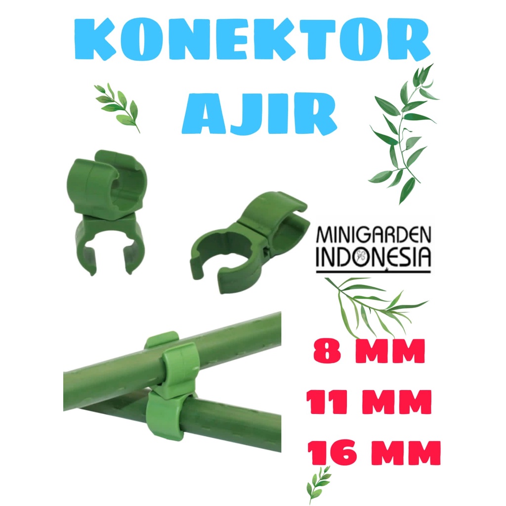 KONEKTOR AJIR PENYAMBUNG AJIR 8MM 11MM 16MM 20MM SAMBUNGAN KLEM PLANT STAKE