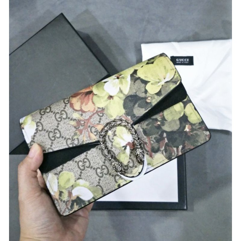 tas wanita gucci dionysus floral mini sling bag