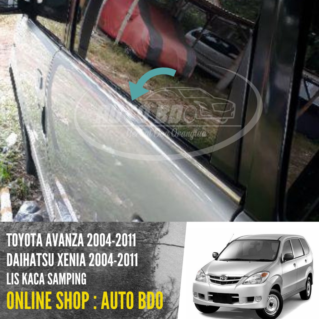 New Lis Kaca Samping Avanza Xenia Lama 2004-2011 Chrome Alumunium