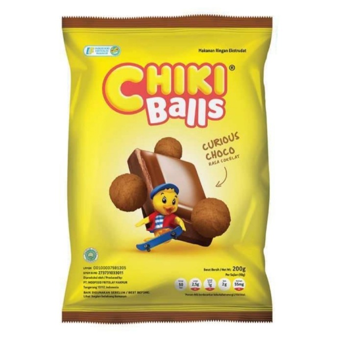 

504Omekho Indofood - Chiki Balls - Coklat - Curious Choco - 200 Gram - 200 Gram Jy60Jhh