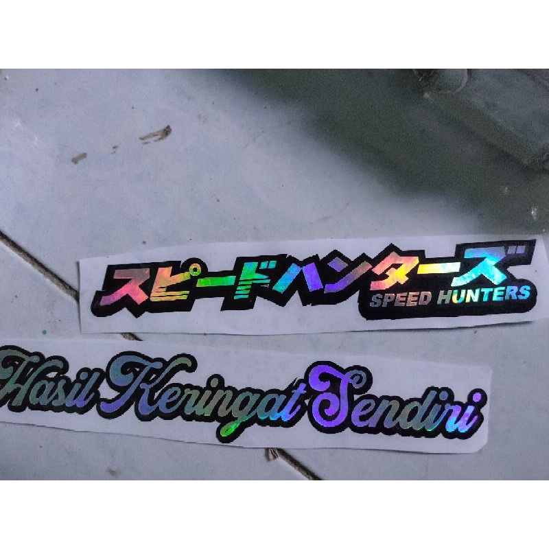 STIKER HOLOGRAM 2 WARNA SPEED HUNTERS. VIRALL