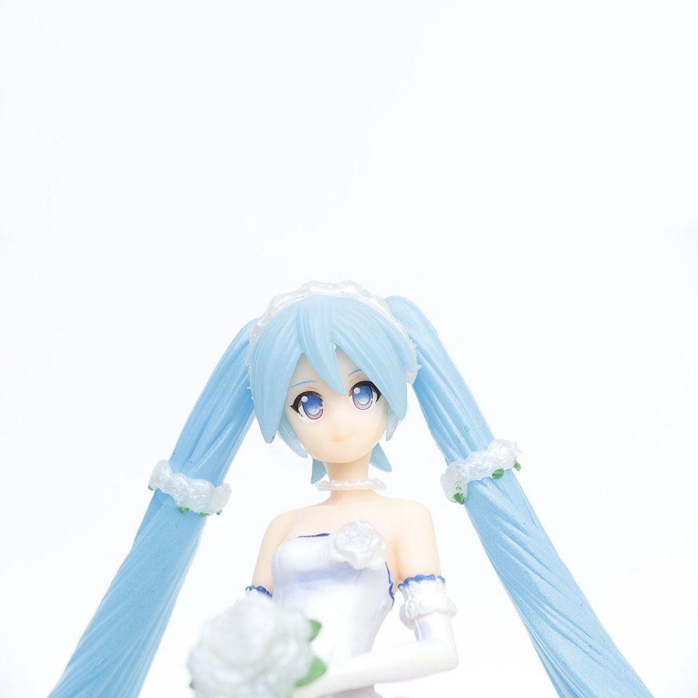 AUGUSTINA Miku Hatsune Action Figure Model Koleksi Anime PVC Baju Pengantin Miniatur