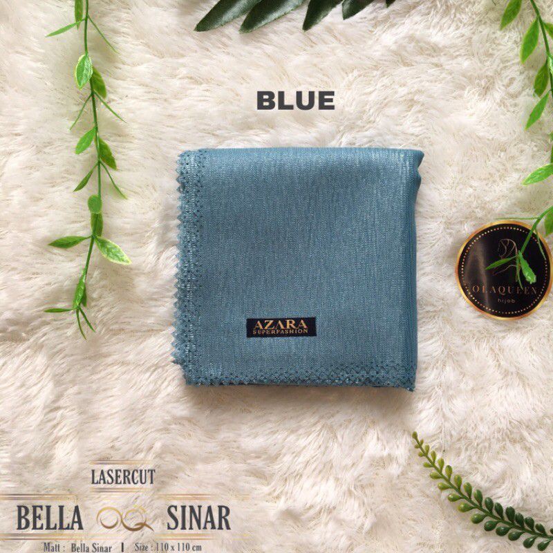 JILBAB SEGIEMPAT BELLA SINAR LC BY AZARA-Blue