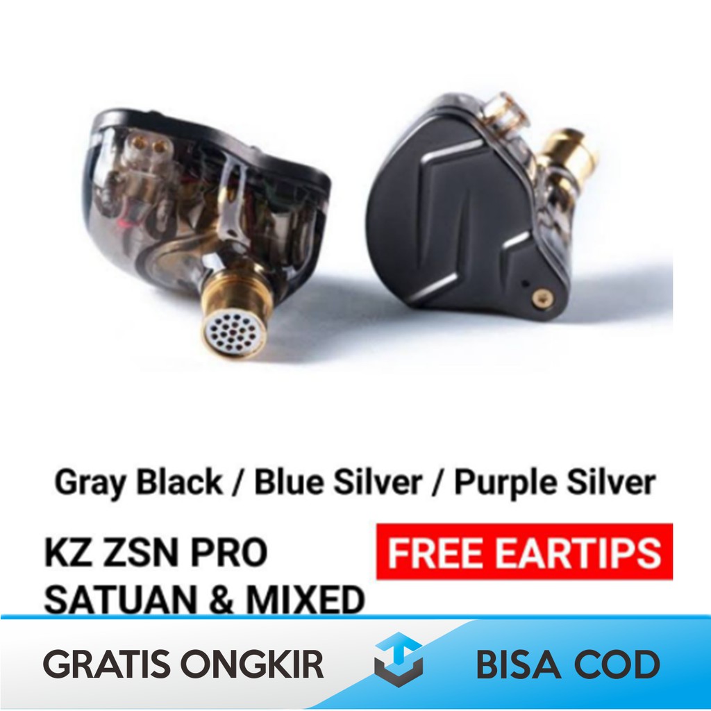 EARPHONE BASS STEREO ORIGINAL KZ-ZSN PRO WITH MIC - EARPHONE GAMING HP - EARPHONE KNOWLEDGE ZENITH