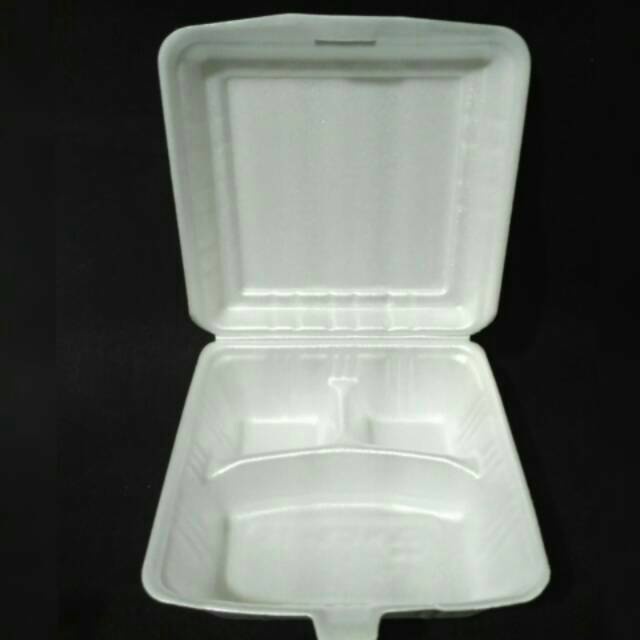 Styrofoam 3 sekat / sterafoam kotak nasi sekat 3 / Foam bento 3 sekat