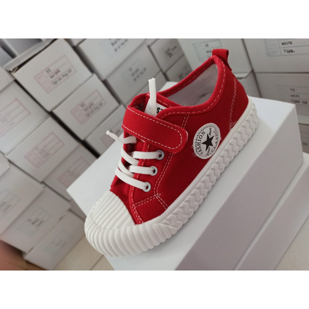 Sepatu Anak Laki-laki &amp; Perempuan Sneaker CLASSIC Casual Warna Merah