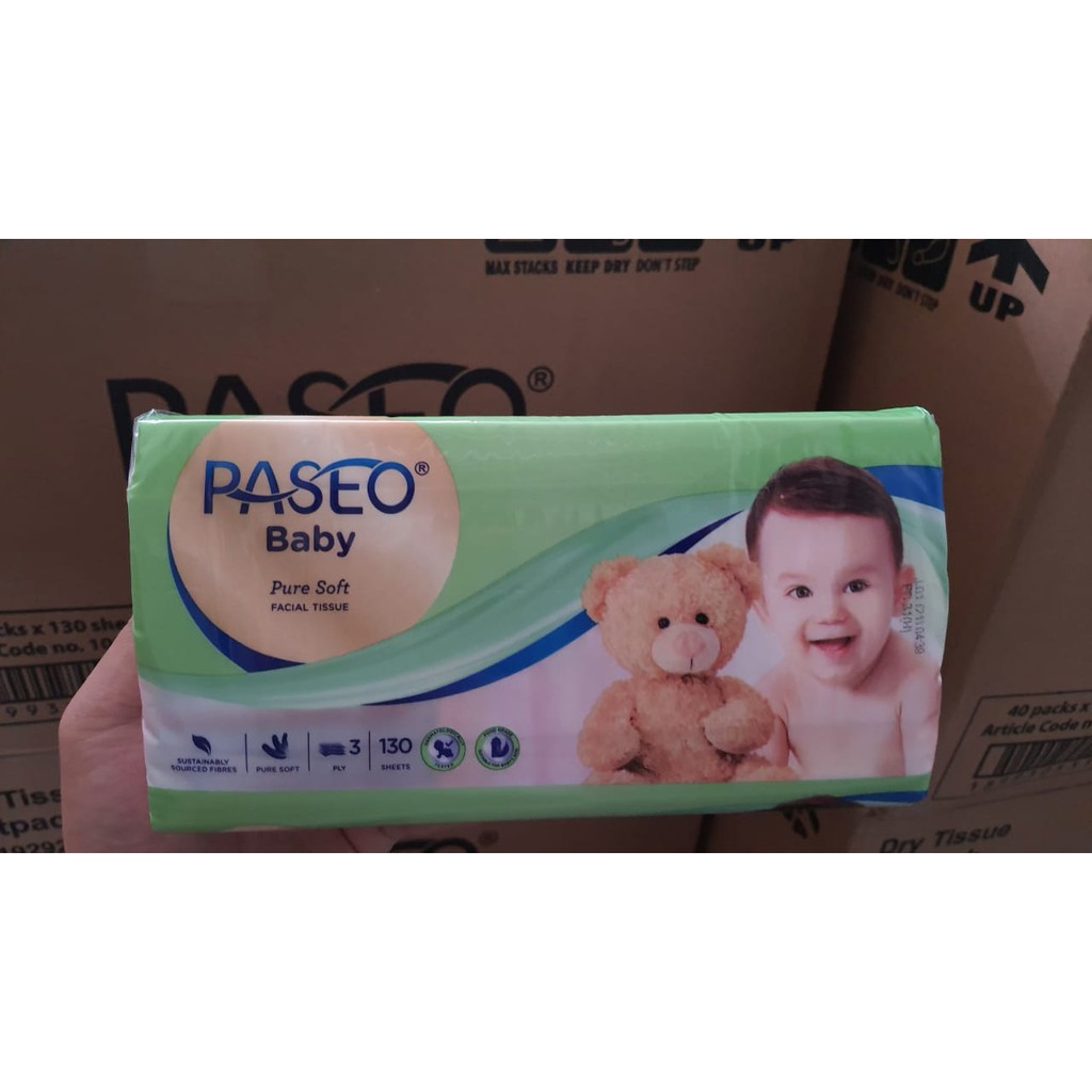 Tissue Tisu Paseo Baby Pure Soft Pack 130s