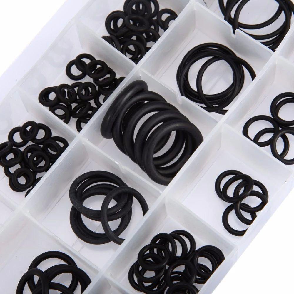 Lanfy O-Ring Washer Assortment Kit Hitam Dengan Box Plactic Gasket Karet Kedap Air Silikon