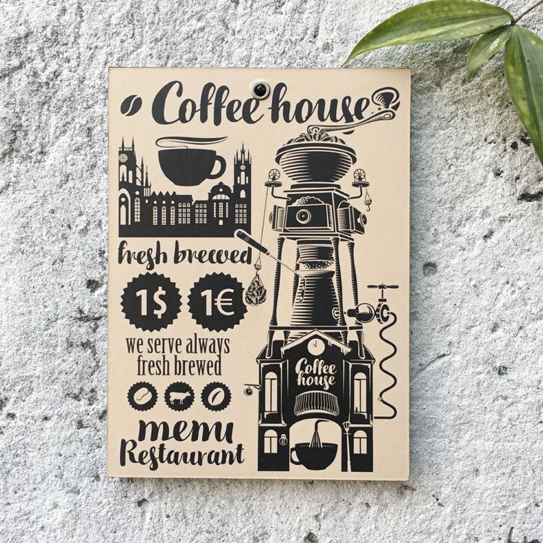 Pajangan dinding - Hiasan dinding - Poster Coffee - Dekorasi dinding - Wall Decor - BIN047