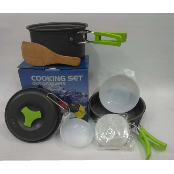 Cooking set Ds 200 / Nesting / panci kemping / alat masak kemping