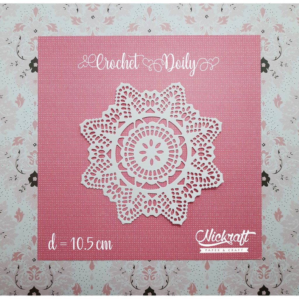

CROCHET DOILY - Bahan Scrapbook Label doily paper