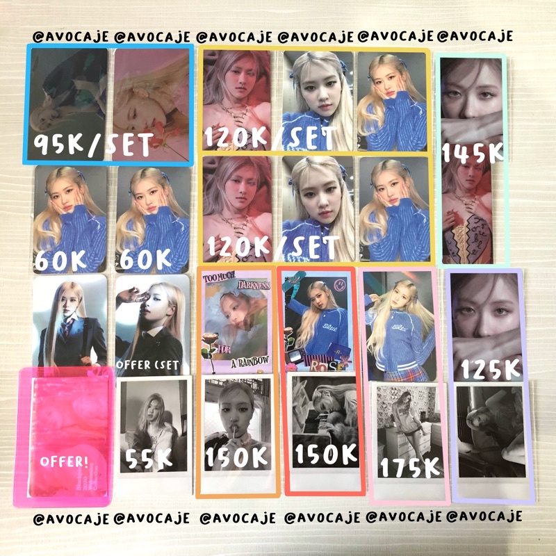 Rosé blackpink photocard pc -R- kpopmerch withdrama diy phonecase clearcard wc20 ktown