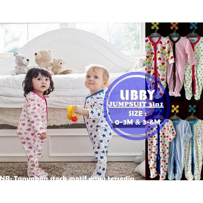 JUMPSUIT LIBBY SLEEPSUIT LIBBY BAJU BAYI BAJU TIDUR BAYI