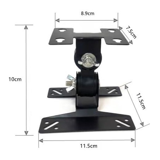 TV Bracket Adjustable Up and Down 1.3mm Thick 100 x 100 Pitch for 14-24 Inch TV - W24 - Black