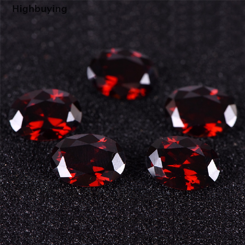 Hbid 10x14mm Batu Permata Zircon Bentuk Oval Handmade Untuk Hadiah