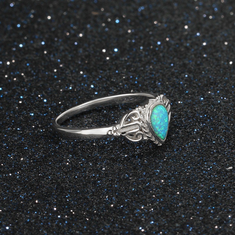 New accessories European and American fashion diamond opal ladies ring