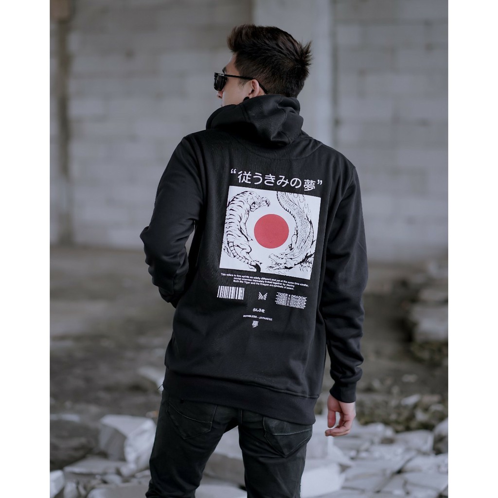 Jaket Hoodie MOTHBLES JAPANESE – Black  Edition Trendy Casual  Unisex Good Brand Quality Stylish