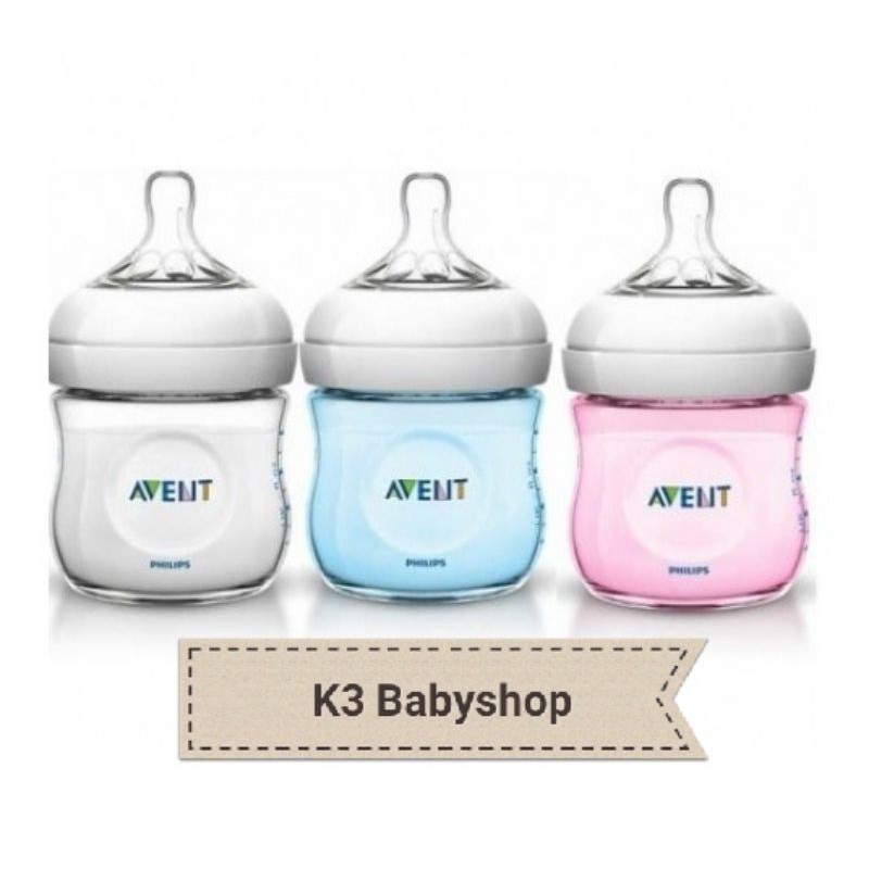 Avent Natural 125ml 125 ml botol susu bayi wideneck wide neck BPA free menyerupai puting ibu