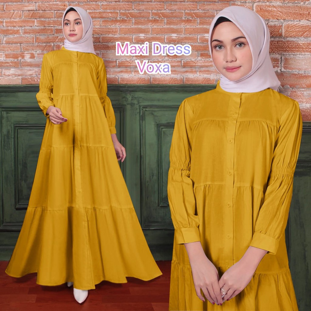 FenishaStore Maxy Dress Wanita Terbaru VoXa Rayon Import