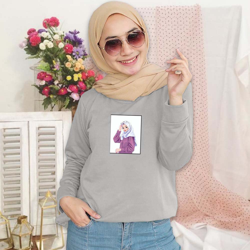 SWEATER WANITA CREWNECK, MUSLIMAH PAKAIAN WANITA.