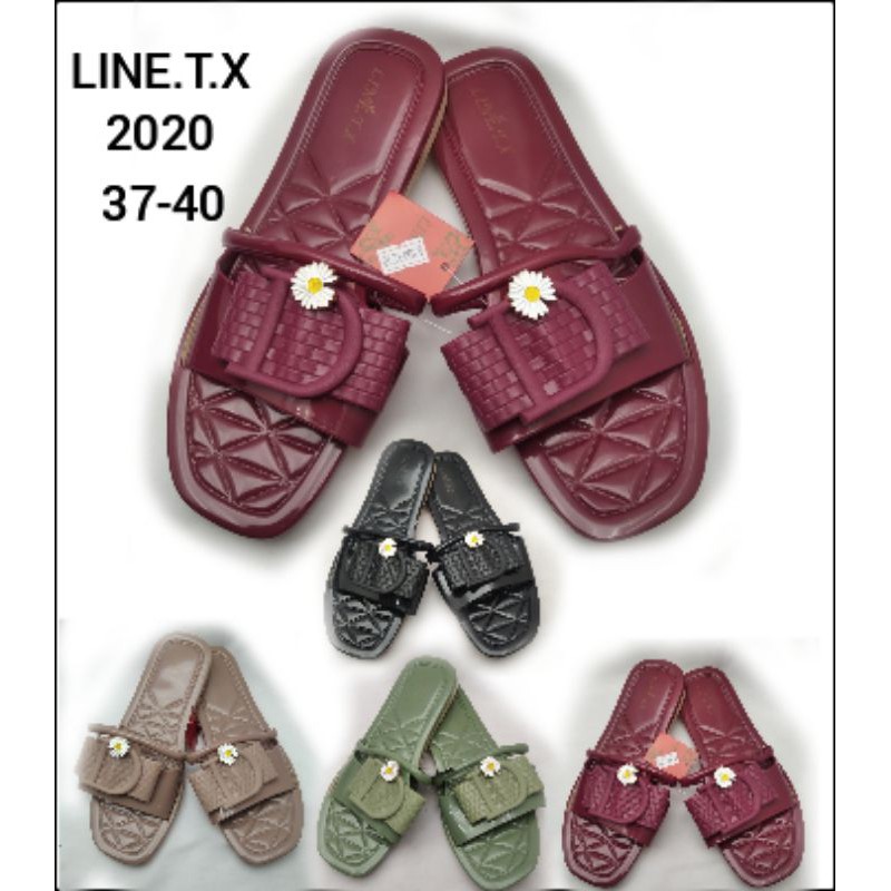 SANDAL LINE.T.X 2020 / SANDAL KARET SLOP WANITA