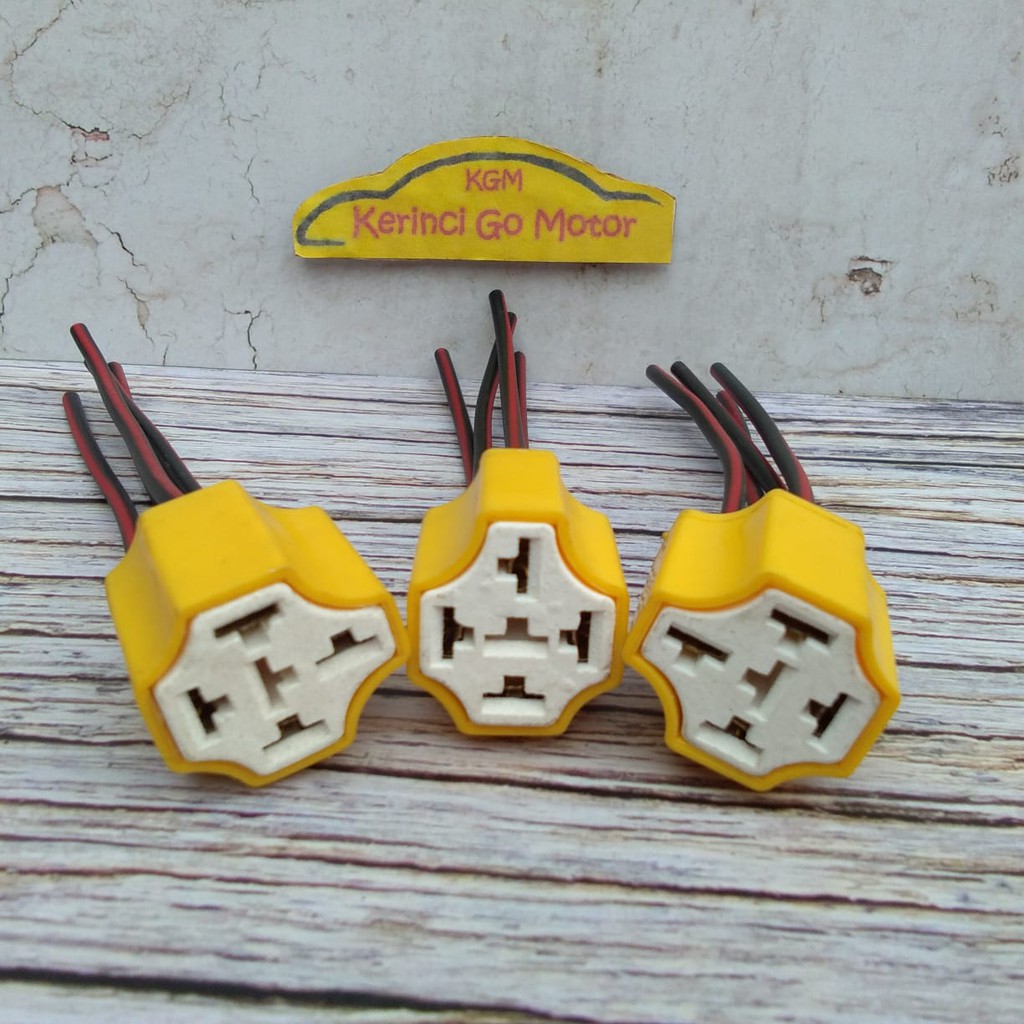 Soket Relay Keramik 4 kaki dan 5 kaki Kabel - Soket Relay K4 K5 Kabel