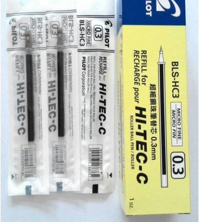 

Model Baru Refill/Isi ulang tinta pulpen Hi-tech pilot 0.3 12 pcs