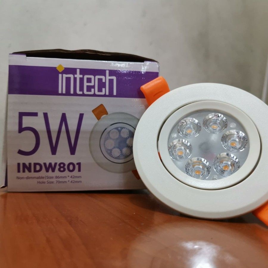 Intech Lampu LED 5w 2inch - kuning