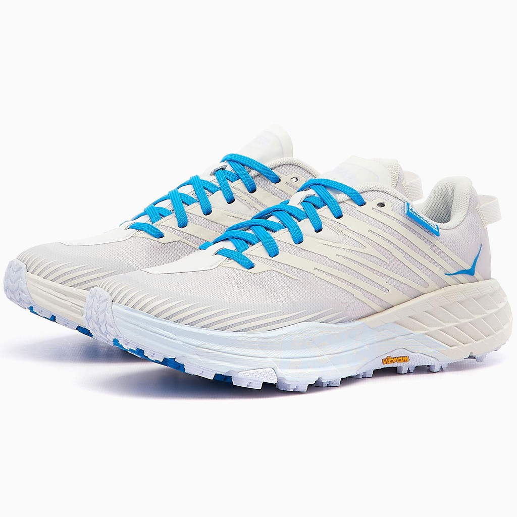 Sepatu Trail Running Hoka One One X Tint Speedgoat 4 Marshmallow  Cyan Blue Original