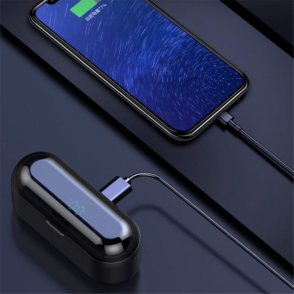 ⚡ YZ F9-2 TWS Earphone Bluetooth Nirkabel Bluetooth Headphone Display Wireless Dengan Headset mic