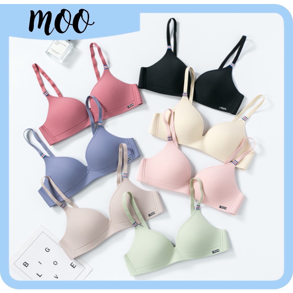 MOO RB004 Pakaian Dalam Wanita Bra BH sexy bra push up one-piece sport BAHAN TIPIS ADEM olahraga yoga bra set